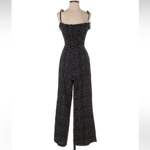 Lovers + Friends Black and White Polka Dot Jumpsuit